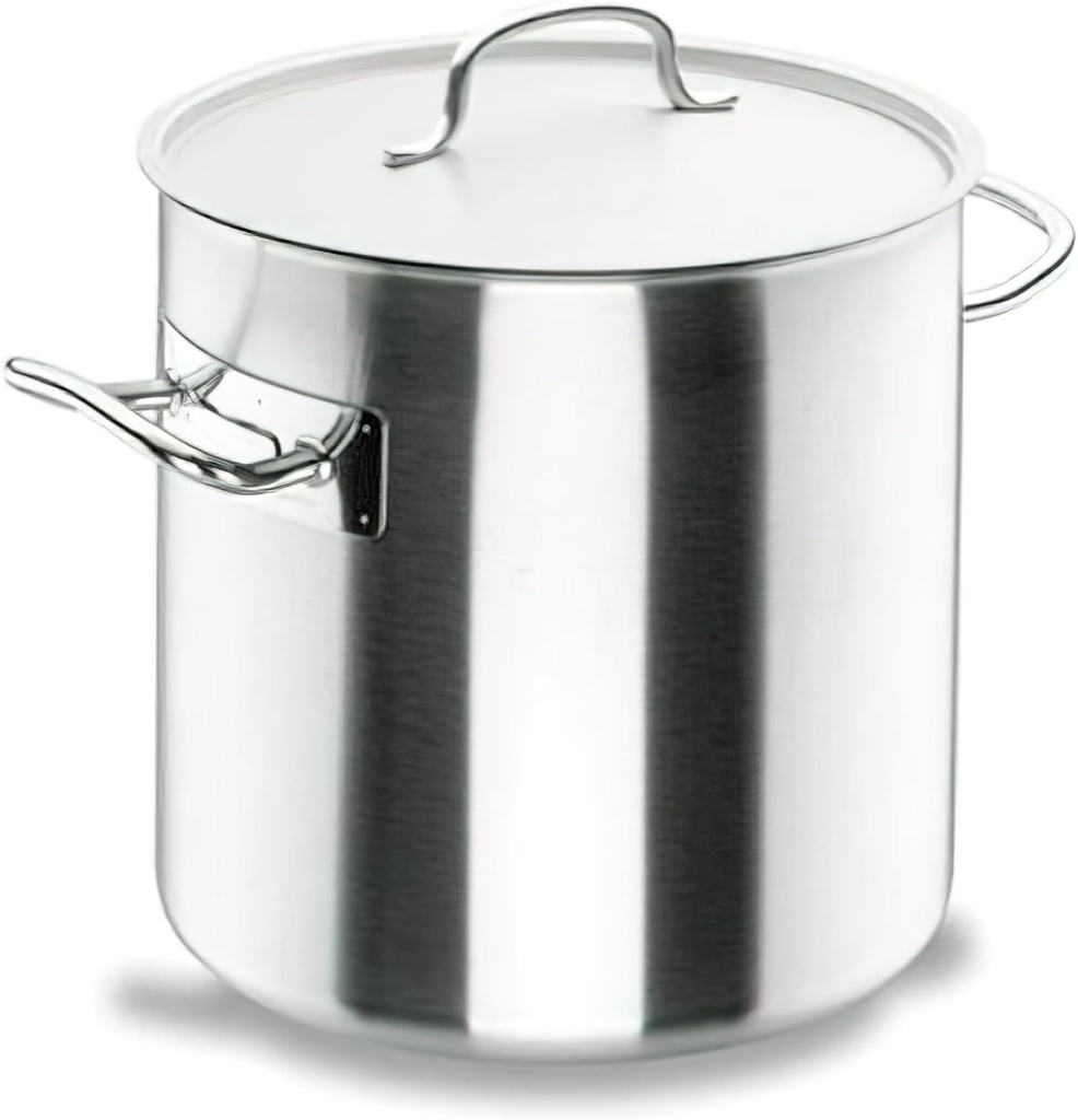 LACOR High pot made of stainless steel with lid, suitable for all types of kitchens, matt finish, capacity: 25.7 L, height: 32 cm, diameter: 32 cm, metal, silver, 32 Ø (cm) - Additional Image