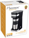 Bestron Coffee Maker with Insulated Cup for Ground Filter Coffee, Coffee Machine 2 for Large Cups, Ideal for Camping, Quick Preparation, 750 W, Colour: Silver - Additional Image