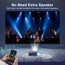 4K Projector Supported, Native 1080P 5G WiFi Bluetooth Projector with 50% Zoom, AKATUO Mini Portable Projector LED Overhead Projector Home Theater 200 Inches for Smartphone/TV Stick/HDMI/USB - Additional Image