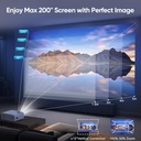 4K Projector Supported, Native 1080P 5G WiFi Bluetooth Projector with 50% Zoom, AKATUO Mini Portable Projector LED Overhead Projector Home Theater 200 Inches for Smartphone/TV Stick/HDMI/USB - Additional Image