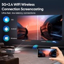 4K Projector Supported, Native 1080P 5G WiFi Bluetooth Projector with 50% Zoom, AKATUO Mini Portable Projector LED Overhead Projector Home Theater 200 Inches for Smartphone/TV Stick/HDMI/USB - Additional Image