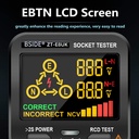 BSIDE EBTN 3 Results LCD Socket Tester with Results Display, Built-in Voltage Detector, RCD Plug Tester, Circuit Analyzer, UK Wall Plug Leak Tester, - Additional Image