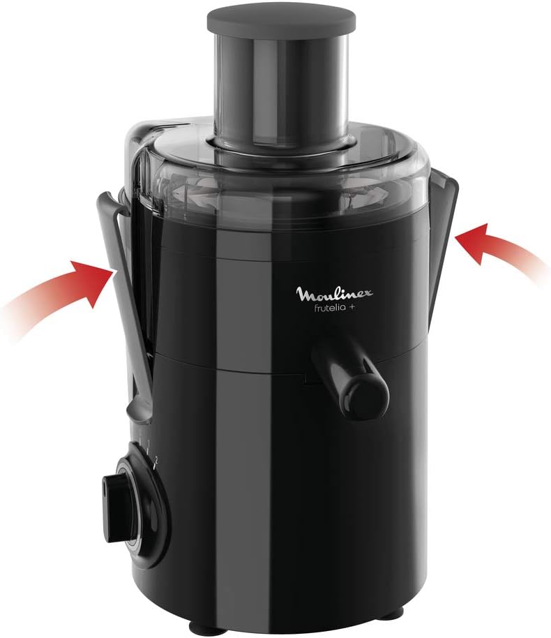Moulinex Frutelia Plus JU370810 Juicer, 950 ml, 350 W, 2 Speed, 6 cm Mouth, Stainless Steel Filter, Compact, Homemade Fruit and Vegetable Juice, Black - Additional Image