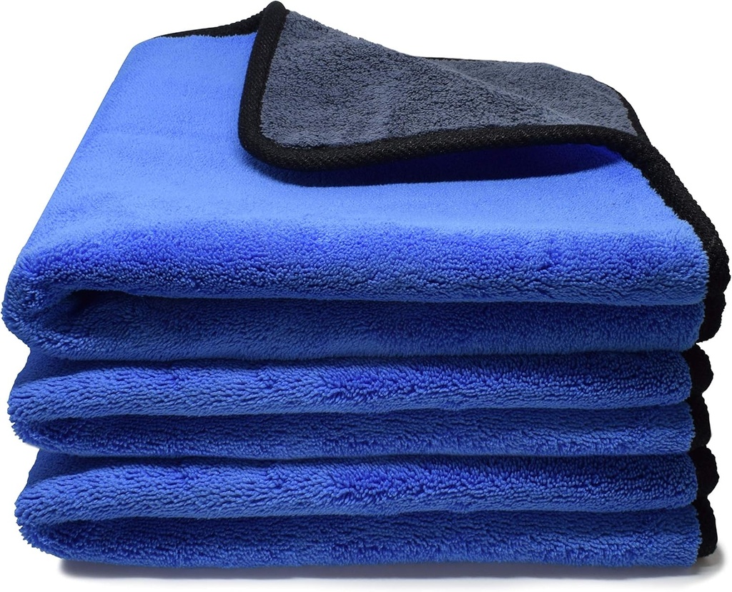 Kemes 3 x Microfibre Cloth with 500 GSM for Perfect Paint Care – Extremely Absorbent and Soft for Car and Motorcycle Cars, 30 x 30 cm (3PCS) - Additional Image