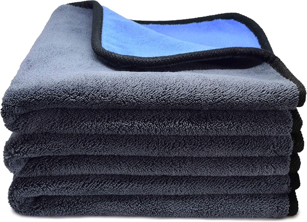 Kemes 3 x Microfibre Cloth with 500 GSM for Perfect Paint Care – Extremely Absorbent and Soft for Car and Motorcycle Cars, 30 x 30 cm (3PCS) - Additional Image