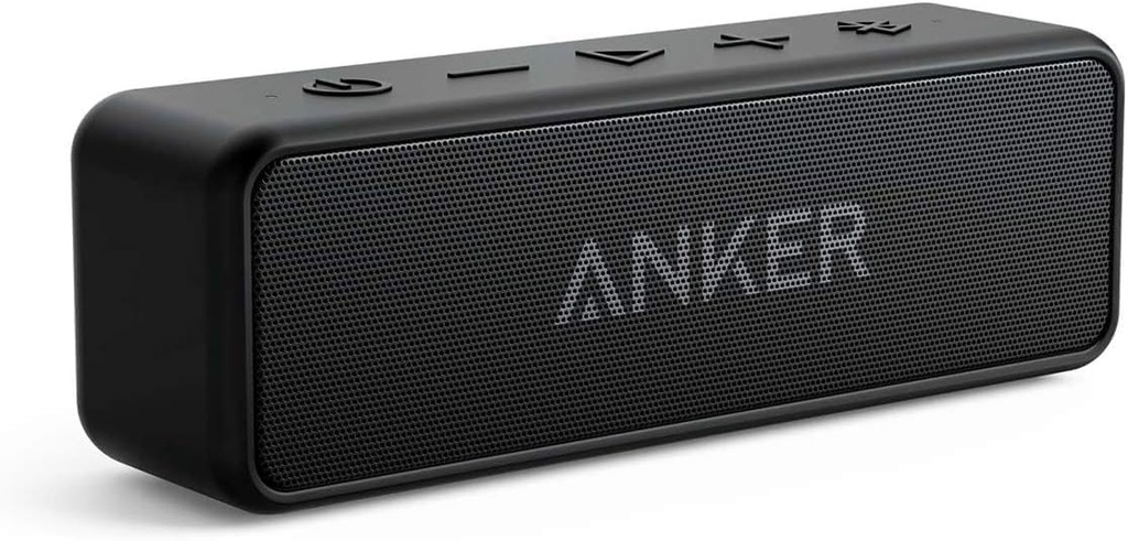 Anker Portable Bluetooth Speaker, SoundCore 2 Wireless Speaker with Powerful Bass, 24 Hours Battery Life, 20m Range, IPX7 Waterproof and Built-in Microphone - Black - Additional Image