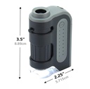Carson MicroBrite Plus 60-120x LED Illuminated Pocket Microscope for Kids, Portable Microscope, Mini Microscope for Students in Science Laboratory, Educational Microscope for STEM (MM-300) - Additional Image