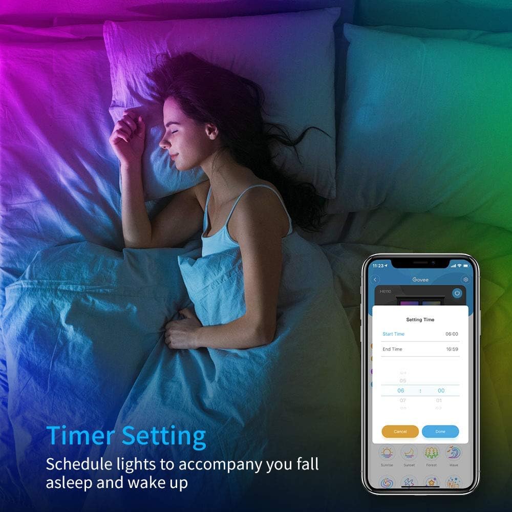 Govee 5 m LED Strip, WiFi RGB LED Strip, Multi-Colour, App Control, Music Mode, LED Bedroom Compatible with Alexa and Google Home, Decor for Home, Kitchen, Living Room, Party - Additional Image