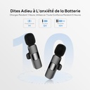 Qhot Wireless Tie Mic for iPhone, Clip-on Lavalier Wireless Bluetooth Microphone for Video Recording, Live Streaming, Podcast, Vlog, Youtube/TikTok (USB-C/ 2MIC) - Additional Image
