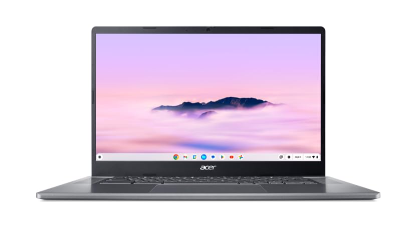 ACER Chromebook 515 CB515-2H-30U9, 15.6 inch Full HD IPS Laptop, Laptop (Intel Core i3-1215U, 8GB RAM, 128GB UFS, Intel UHD Graphics, Chrome OS) Laptop Grey, AZERTY Keyboard