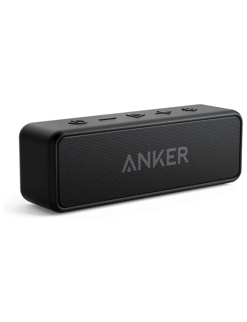 Anker Portable Bluetooth Speaker, SoundCore 2 Wireless Speaker with Powerful Bass, 24 Hours Battery Life, 20m Range, IPX7 Waterproof and Built-in Microphone - Black