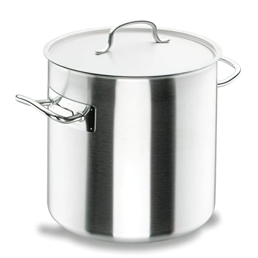 LACOR High pot made of stainless steel with lid, suitable for all types of kitchens, matt finish, capacity: 25.7 L, height: 32 cm, diameter: 32 cm, metal, silver, 32 Ø (cm)
