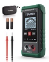 TESMEN TM-510 Digital Multimeter, Electric Tester 4000 Counts, Professional Multimeter, Intelligent Measurement, Auto-Ranging Voltmeter, AC/DC Voltage Measurement, Resistance, Continuity – Green