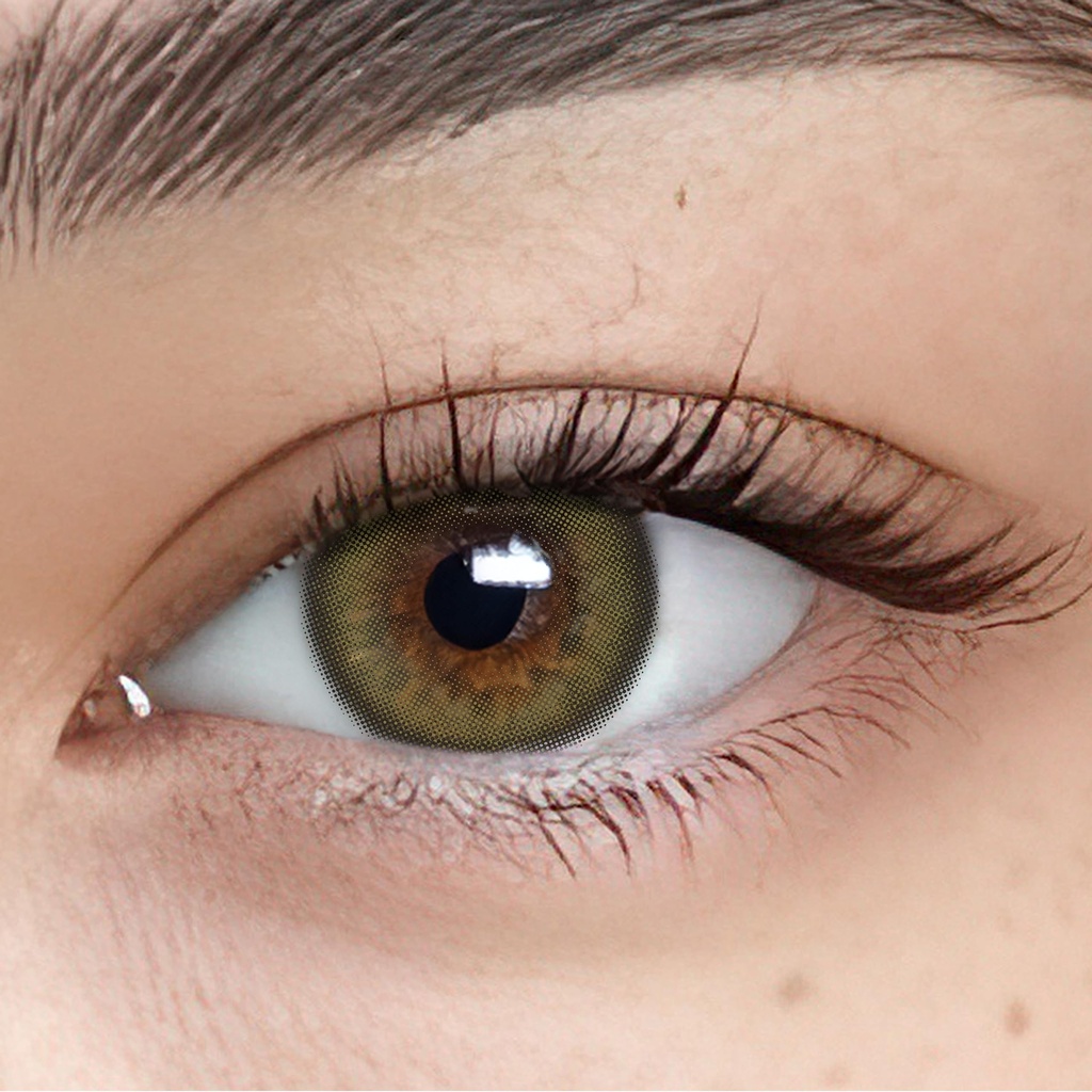 Elizzm Olive Grove (Olive Green) - Discreet Color Lenses with Natural Look and No Correction - 1 Month Color Lenses
