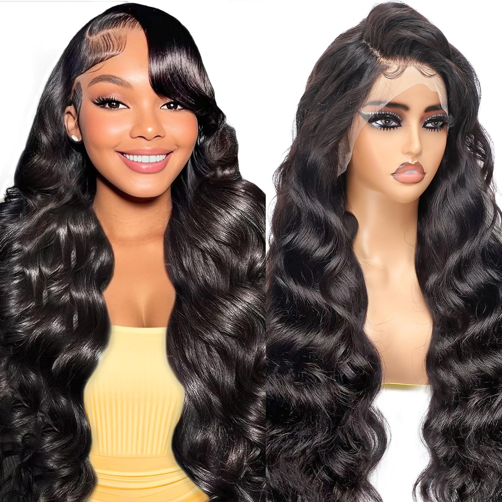 Junemet 20 Inches Human Hair Wig 200% Density 13x4 Straight HD Lace Front Human Hair Wig Natural Brazilian Glueless Human Hair Wig Natural Color