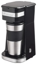 Bestron Coffee Maker with Insulated Cup for Ground Filter Coffee, Coffee Machine 2 for Large Cups, Ideal for Camping, Quick Preparation, 750 W, Colour: Silver
