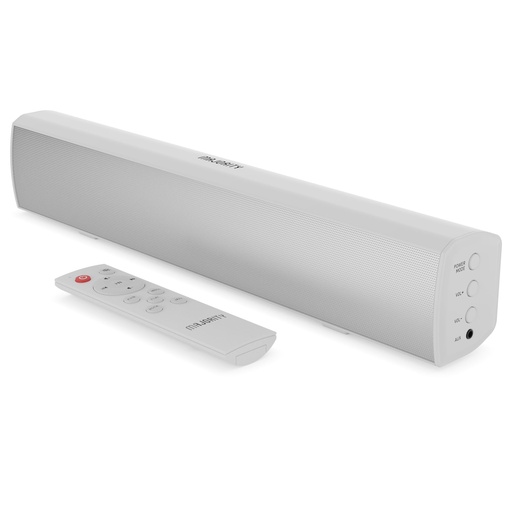 Majority Bowfell | Bluetooth Sound Bar for TVs | 2.0 50W Stereo Speakers for TV or PC | Optical Input, RCA, USB & AUX | 39 cm, EQ Settings, Remote Control Included (White)