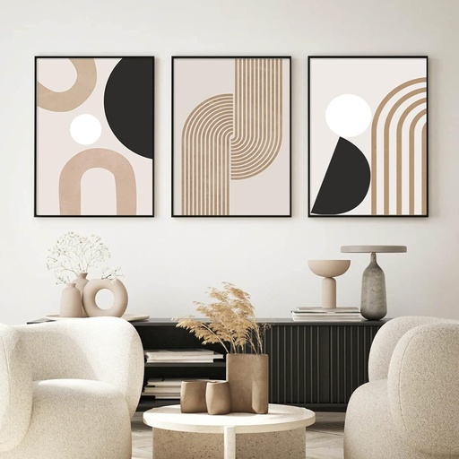 EudoER Minimalist Paintings Abstract Line Posters Geometric Wall Art Canvas Painting Living Room Modern Interior Home Decoration 50x70cmx3 Frameless