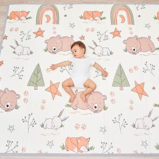 Play Mat for Baby 150 x 180 x 1 cm XXL Thick Foam Foldable Reversible Play Mat for Baby - Motor Skills Mat Promoting Sensory Development Baby Gift
