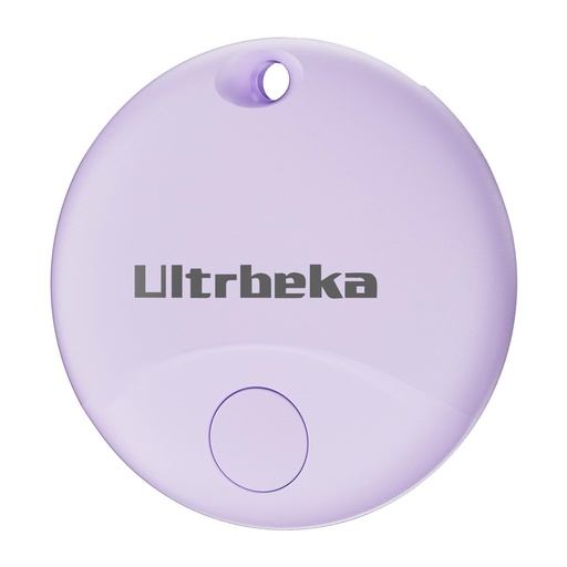 Ultrbeka Air Tag Item Locator Tags 1 Pack, Works for Apple Locate (iOS Only), Replaceable Battery, IP67 Waterproof, for Suitcases/Keys Purple (Does Not Support Android)