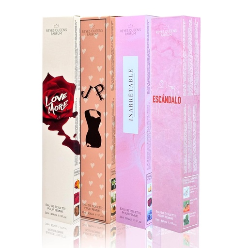 Set of 4 Perfume for Women. 33 ml Eau de Parfum Bag Cologne for Girls, Travel, Dating, Shopping, Party